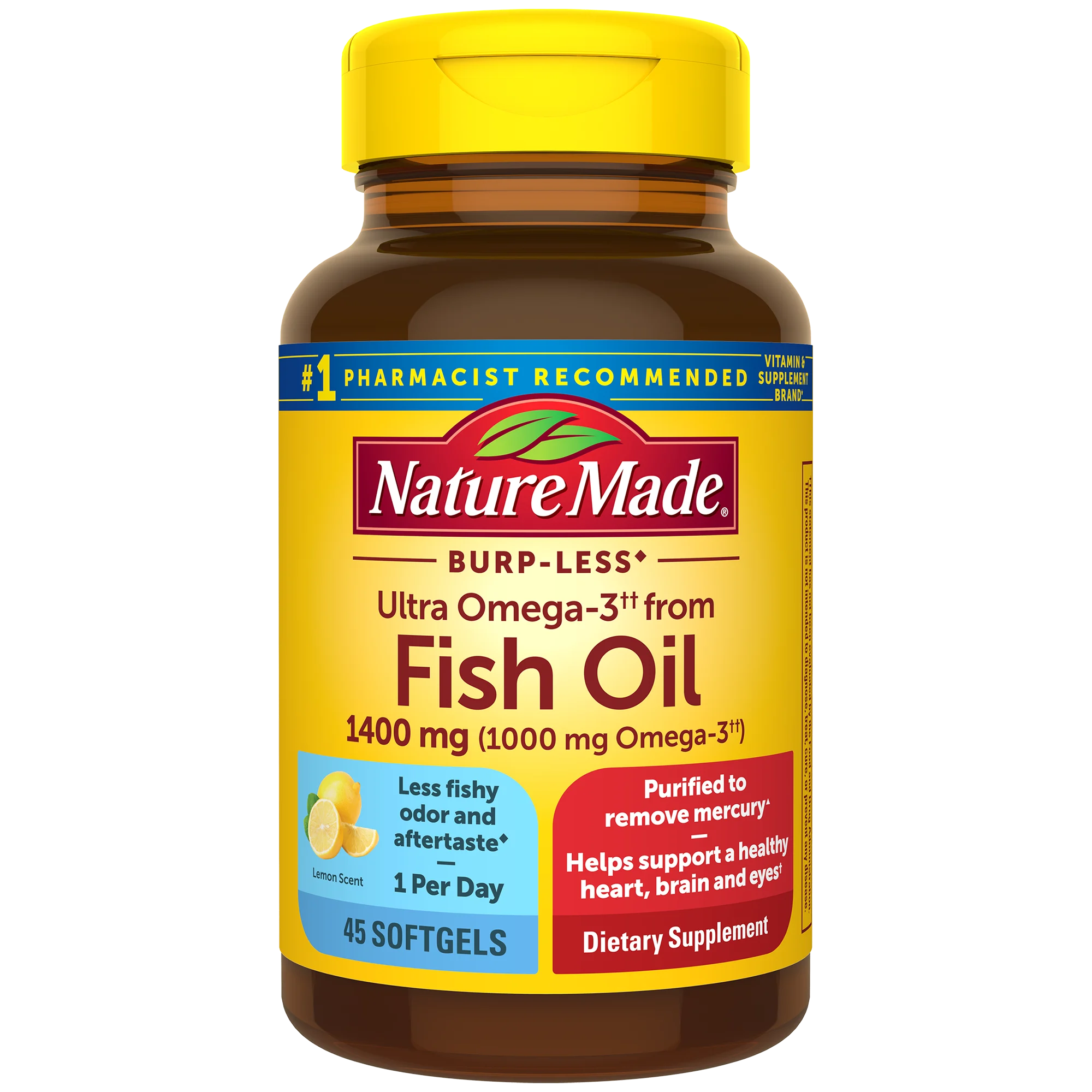 Ultra Omega-3†† from Fish Oil 1400 mg Softgels, Burp-Less♦