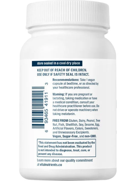 Vital Nutrients, Melatonin 20mg, 60 vegetarian capsules