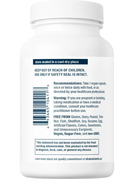 Vital Nutrients, NAC (N-Acetyl Cysteine) 600mg, 100 vegetarian capsules