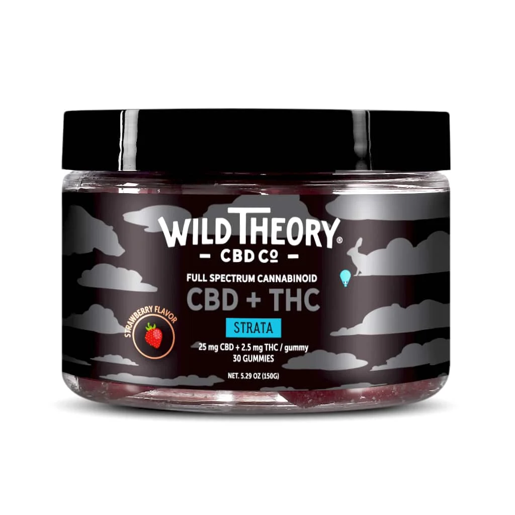 Wild Theory Strata Full Spectrum CBD THC Gummies – 2.5mg THC + 25mg CBD